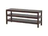 LivingStyles Braque Solid Rubberwood Timber 130cm Lowline TV Stand - Chocolate offer