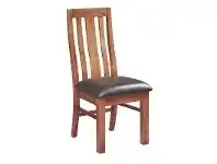 LivingStyles Cooper Mountain Ash Timber Dining Chair, PU Seat offer