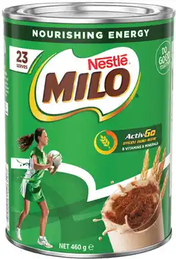 IGA Nestlé Milo Original 460g or Milo 30% Less Added Sugar 395g offer