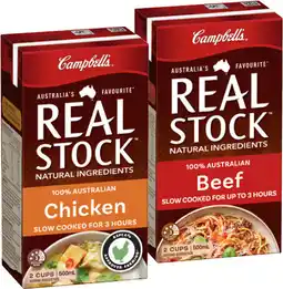 IGA Campbell’s Real Stock Selected Varieties offer