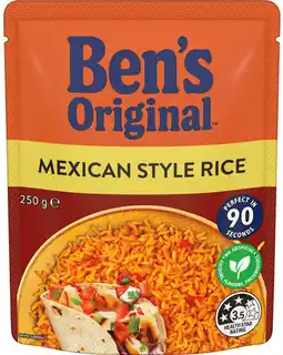 IGA Ben’s Original Flavoured Rice 220‑250g Selected Varieties offer