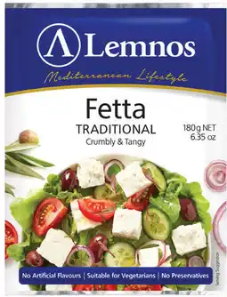 IGA Lemnos Fetta Cheese 180‑200g Selected Varieties offer