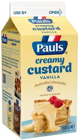 IGA Pauls Vanilla Custard Selected Varieties offer