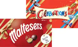 IGA Maltesers Gift Box 360-400g or Celebrations Box 290-320g offer