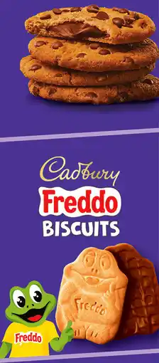 IGA Cadbury Cookies 156g or Freddo Milk Chocolate Biscuits 167g Selected Varieties offer