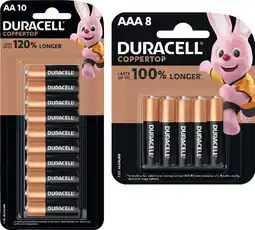 IGA Duracell Coppertop Batteries AA 10 Pack or AAA 8 Pack offer
