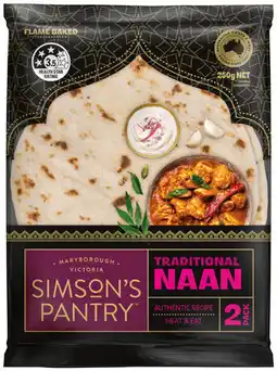 IGA Simson’s Pantry Naan Selected Varieties offer
