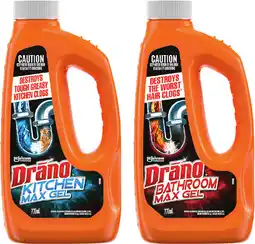 IGA Drano Kitchen or Bathroom Max Gel 770mL offer