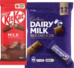 IGA Nestlé Chocolate Block 118‑180g or Cadbury Share Pack 120‑180g Selected Varieties offer