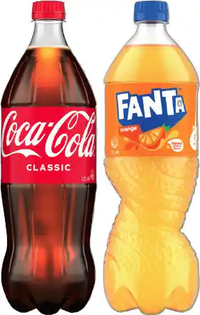 Coca‑Cola, Fanta or Sprite 1.25 Litre