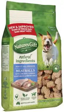 IGA Nature’s Gift Chilled Fresh Dog Food Meatballs Selected Varieties offer