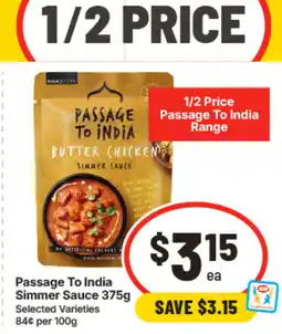 IGA Passage To India Simmer Sauce offer