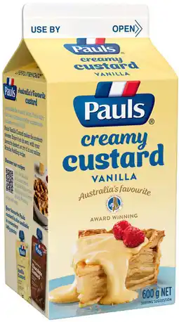IGA Pauls Vanilla Custard Selected Varieties offer