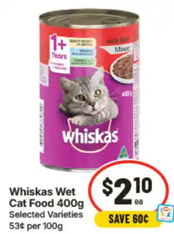 IGA Whiskas Wet Cat Food offer