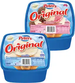IGA Peters Original Ice Cream Selected Varieties offer