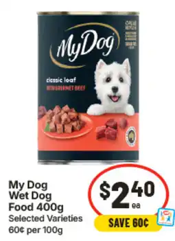 IGA My Dog Wet Dog Food offer