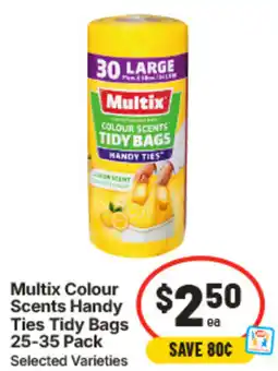 IGA Multix Colour Scents Handy Ties Tidy Bags offer