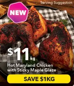 Ritchies Hot Maryland Chicken with Sticky Maple Glaze offer