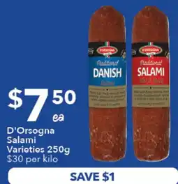 Ritchies D'Orsogna Salami Varieties offer