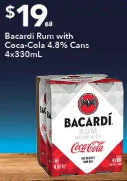 Ritchies Bacardi Rum with Coca-Cola offer