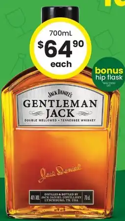 The Bottle O Jack Daniel's Gentleman Jack offer