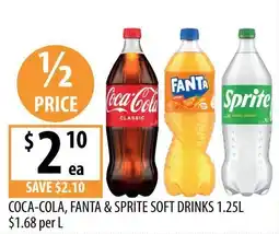 Supabarn Coca-Cola, Fanta & Sprite Soft Drinks offer