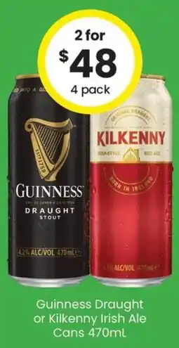 The Bottle O Guinness Draught or Kilkenny Irish Ale offer