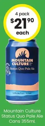 The Bottle O Mountain Culture Status Quo Pale Ale offer