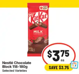 IGA Nestlé Chocolate Block offer