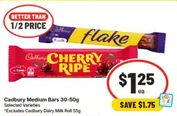 IGA Cadbury Medium Bars offer