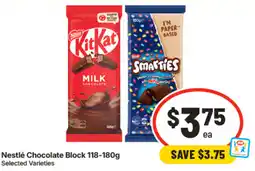 IGA Nestlé Chocolate Block Selected Varieties offer