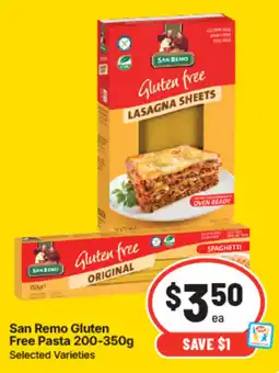 IGA San Remo Gluten Free Pasta offer