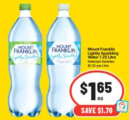 IGA Mount Franklin Lightly Sparkling Water offer