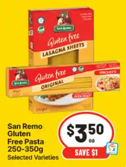 IGA San Remo Gluten Free Pasta offer