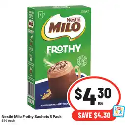 IGA Nestlé Milo Frothy Sachets offer