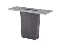 LivingStyles Leno Marble Pedestal Console Table, 120cm offer
