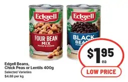 IGA Edgell Beans, Chick Peas or Lentils offer