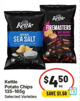 IGA Kettle Potato Chips Selected Varieties offer