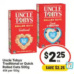 IGA Uncle Tobys Rolled Oats offer