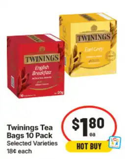 IGA Twinings Tea Bags 10 Pack Selected Varieties offer