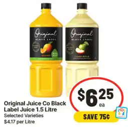 IGA Original Juice Co Black Label Juice offer