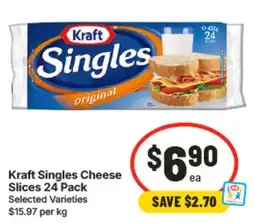 IGA Kraft Singles Cheese Slices offer