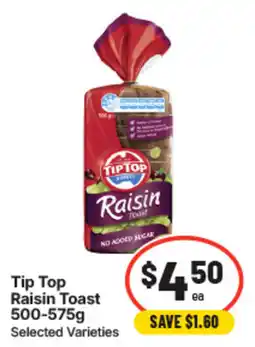 IGA Tip Top Raisin Toast offer