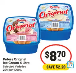 IGA Peters Original Ice Cream offer