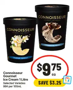 IGA Connoisseur Gourmet Ice Cream offer