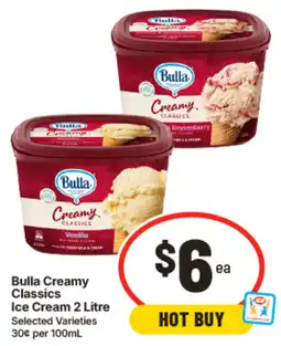 IGA Bulla Creamy Classics Ice Cream offer