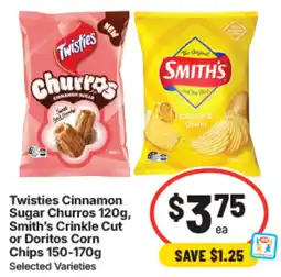 IGA Twisties Cinnamon Sugar Churros offer