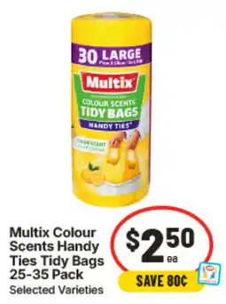 IGA Multix Colour Scents Handy Ties Tidy Bags offer