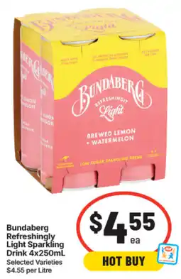 IGA Bundaberg Refreshingly Light Sparkling Drink offer