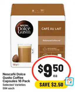 IGA Nescafe Dolce Gusto Coffee Capsules Selected Varieties offer